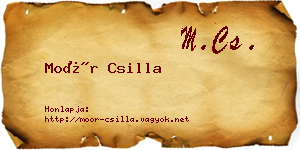 Moór Csilla névjegykártya