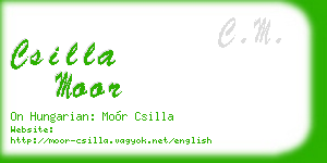 csilla moor business card